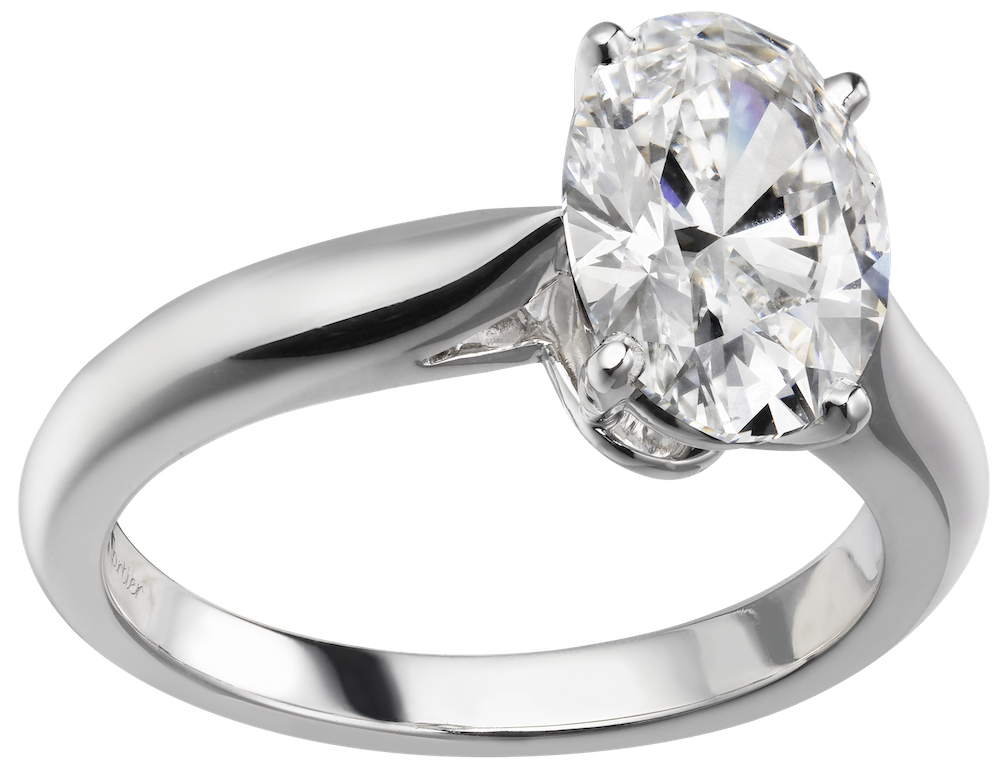 Cartier 1895 リング1 DIAMOND Cartier 1895 Diamond Engagement Ring in Platinum G VS1 0.66